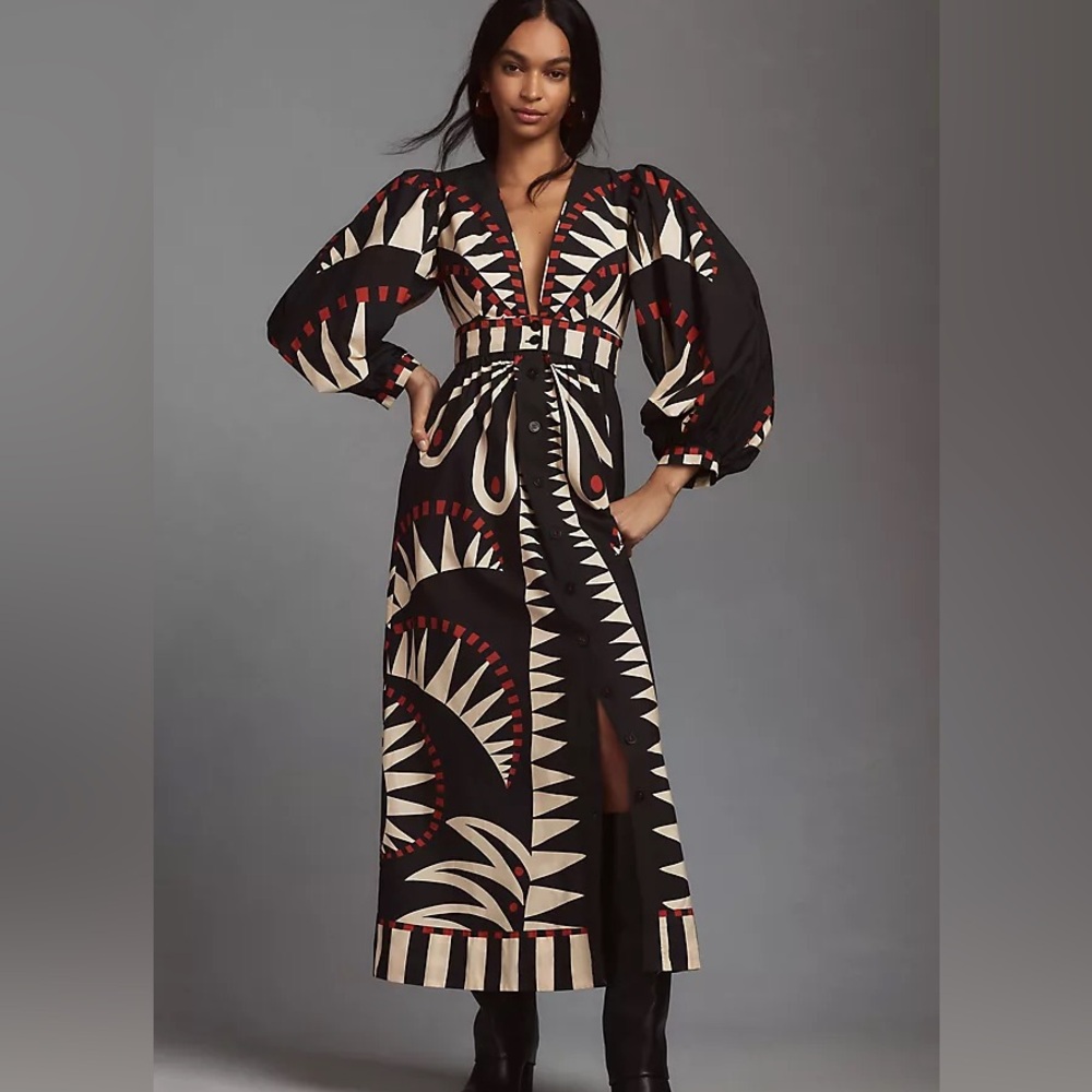 NWT Farm Rio Buttoned Maxi Dress |S|